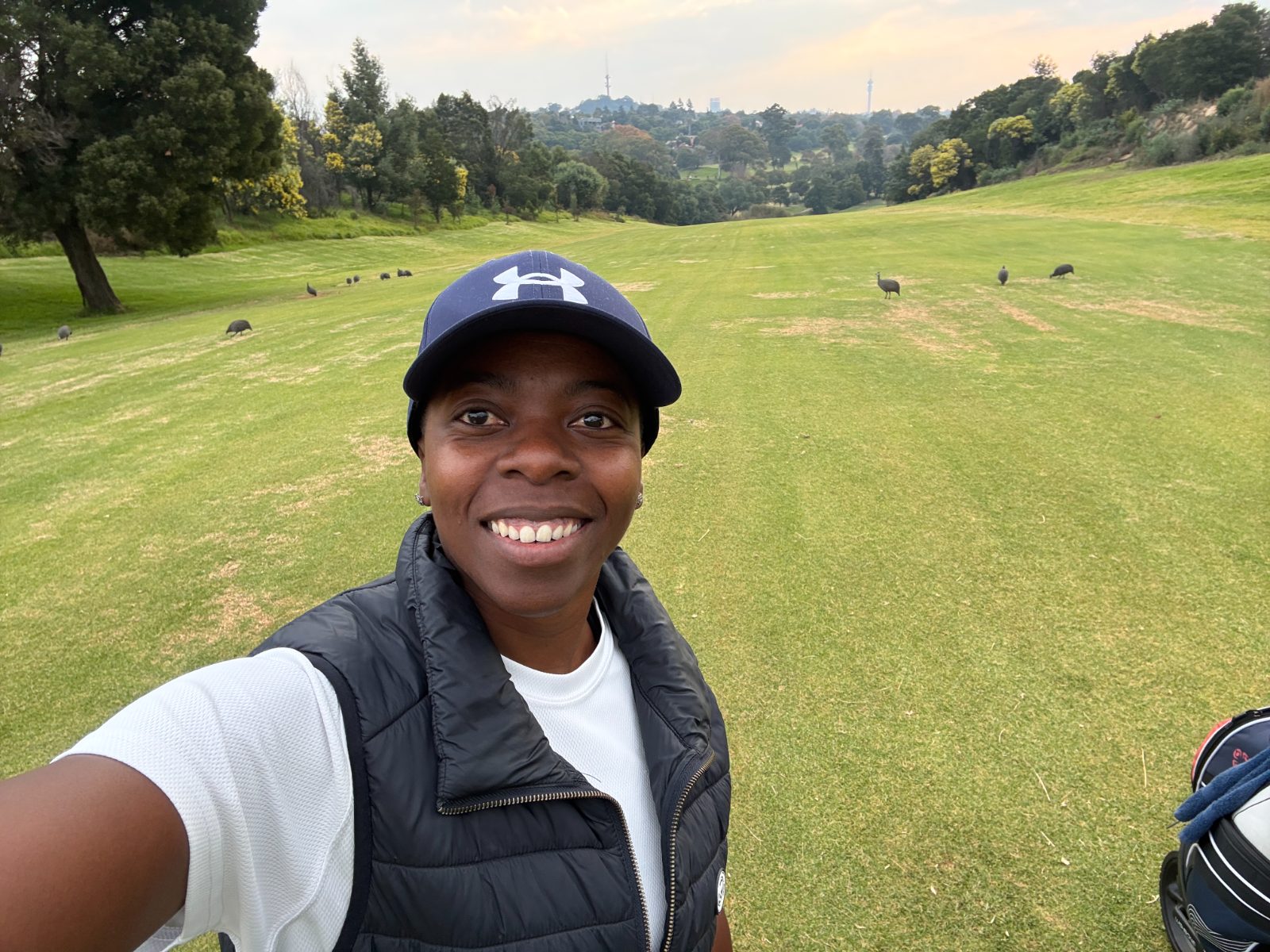 Rumbi on the golf course